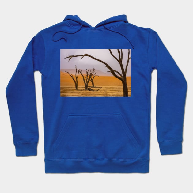 Namibia. Namib-Naukluft National Park. Deadvlei. Dead Trees. Fog. Hoodie by vadim19